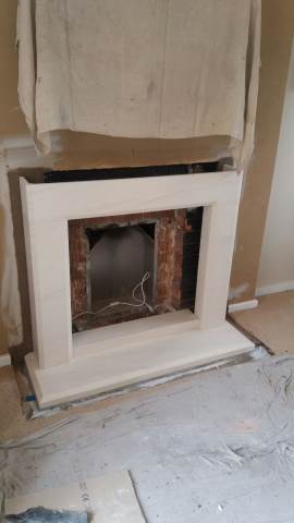 Installation of fireplace